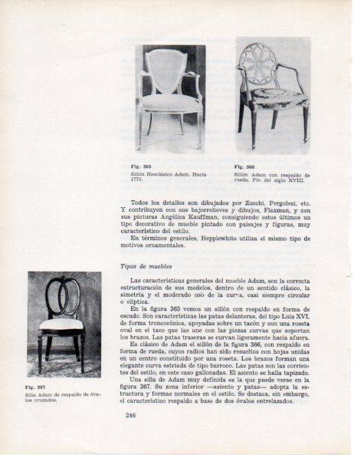 LAMINA V28407: Silla y sillon Adam