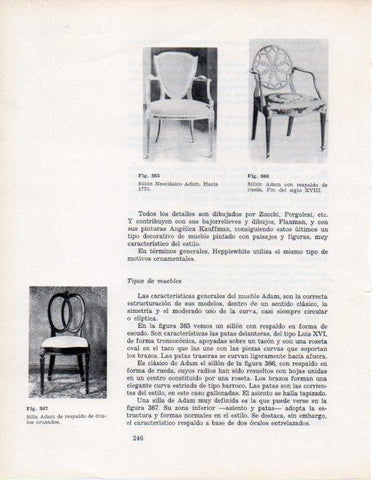 LAMINA V28407: Silla y sillon Adam