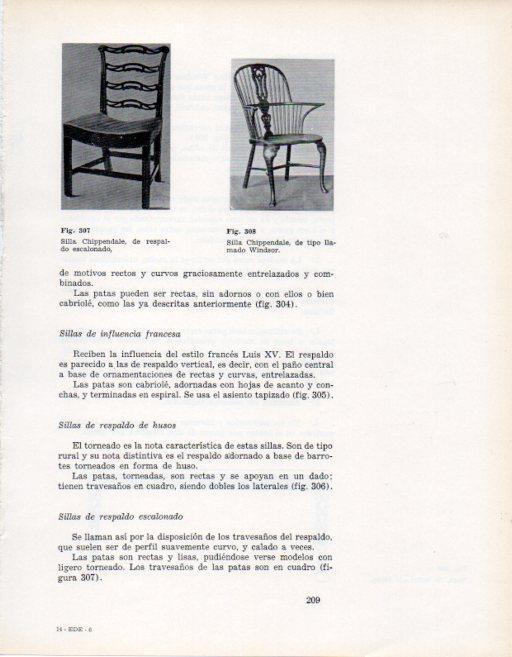 LAMINA V28391: Silla Chippendale llamada Windsor