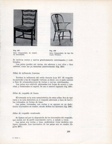 LAMINA V28391: Silla Chippendale llamada Windsor