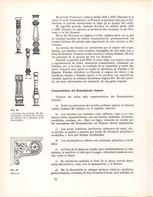 LAMINA V28330: Columnas decorativas del Renacimiento frances