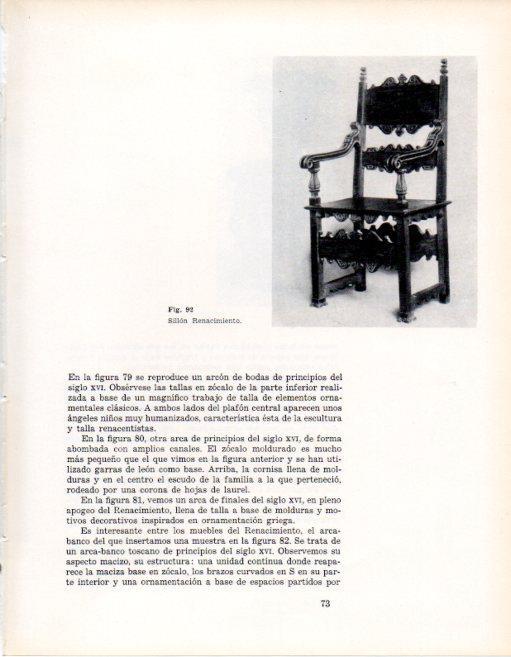 LAMINA V28328: Sillon Renacimiento italiano