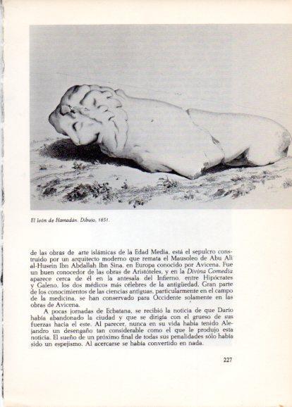 LAMINA V28276: Leon de Hamadan, dibujo de 1851
