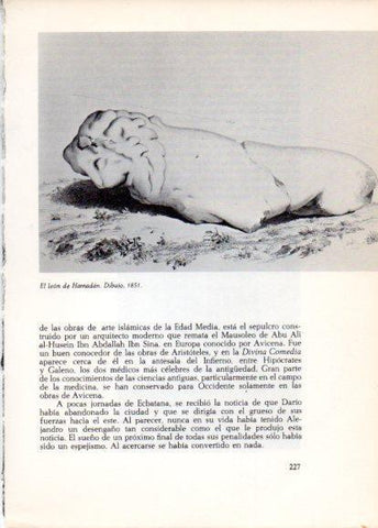 LAMINA V28276: Leon de Hamadan, dibujo de 1851
