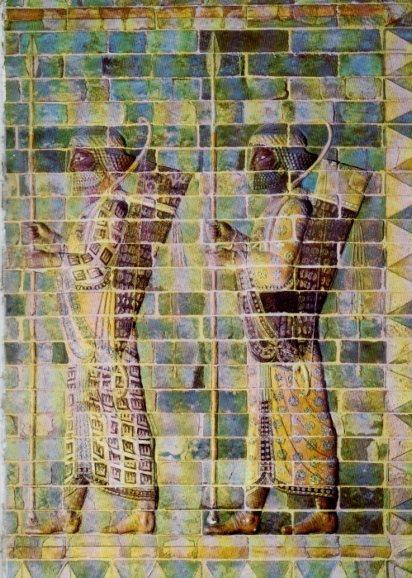 LAMINA V28264: Lanceros friso de azulejos del palacio de Dario, Susa