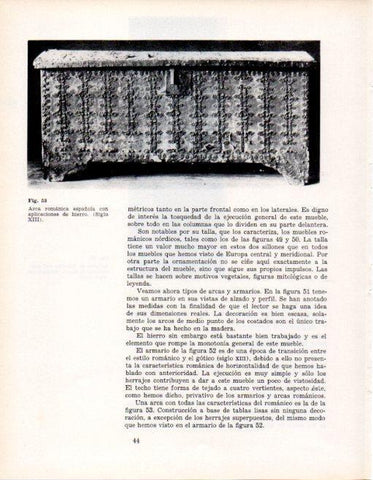 LAMINA V28313: Arca romanica española siglo XIII