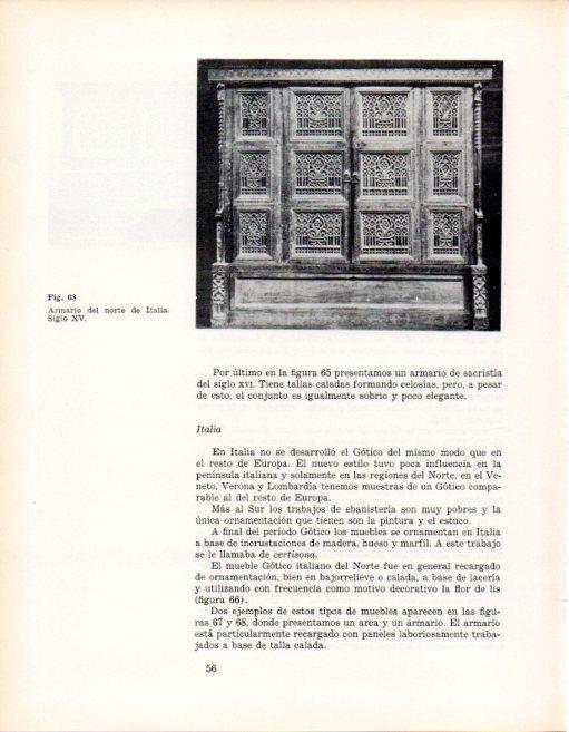 LAMINA V28319: Armario gotico del norte de Italia siglo XV
