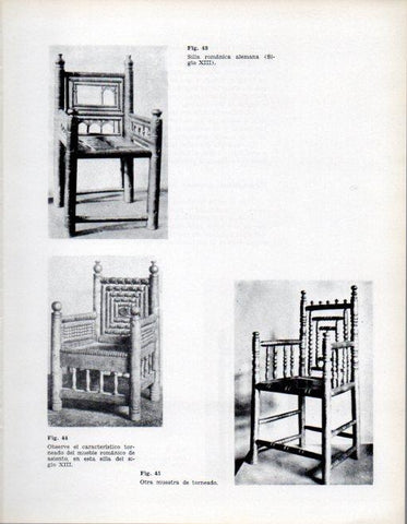 LAMINA V28310: Sillas romanicas siglo XIII