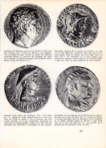 LAMINA V28291: Monedas de Menandro, Demetrio y Eucratides