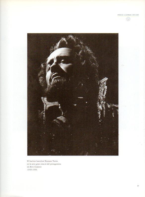 LAMINA V28495: Raimon torres protagonista de Boris Godunov 1949-1950