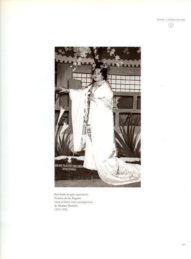 LAMINA V28498: Teatre del Liceu. Victoria de los Angeles a Madama Butterfly 1955-1956