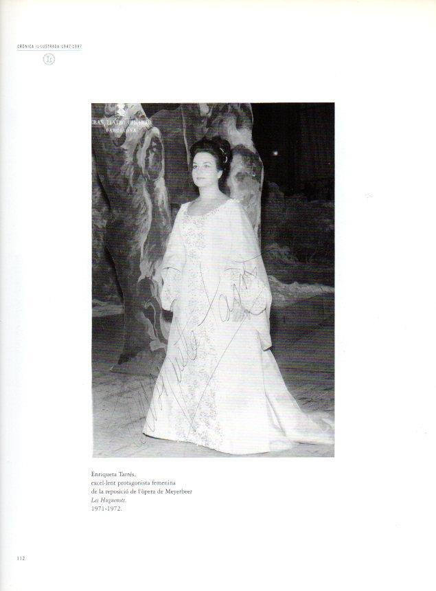 LAMINA V28554: Enriqueta Tarres protagonista de Les Huguenots 1971-1972