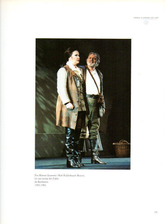 LAMINA V28536: Teatre del Liceu. Eva Marton i K. Ridderbusch a Fidelio 1983-1984