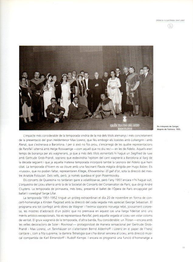 LAMINA V28539: Teatre del Liceu. Interprets de Canigo 1953