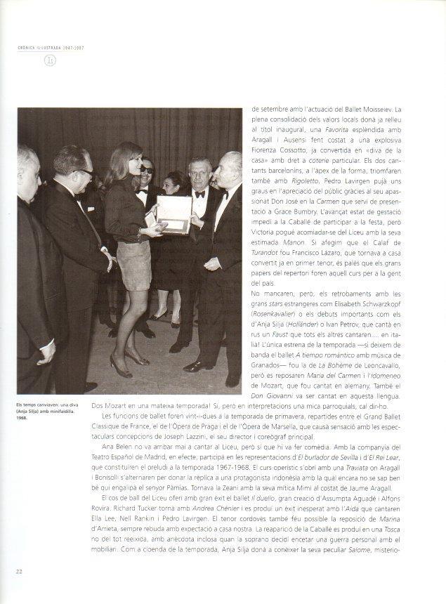 LAMINA V28542: Teatre del Liceu. Anja Silja amb minifaldilla 1968
