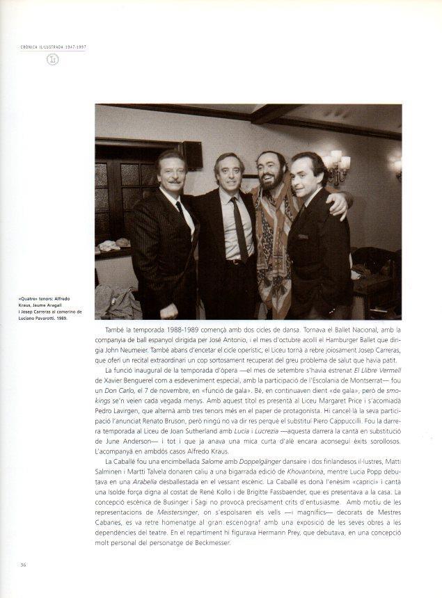 LAMINA V28544: Teatre del Liceu. Els Quatre tenors 1989
