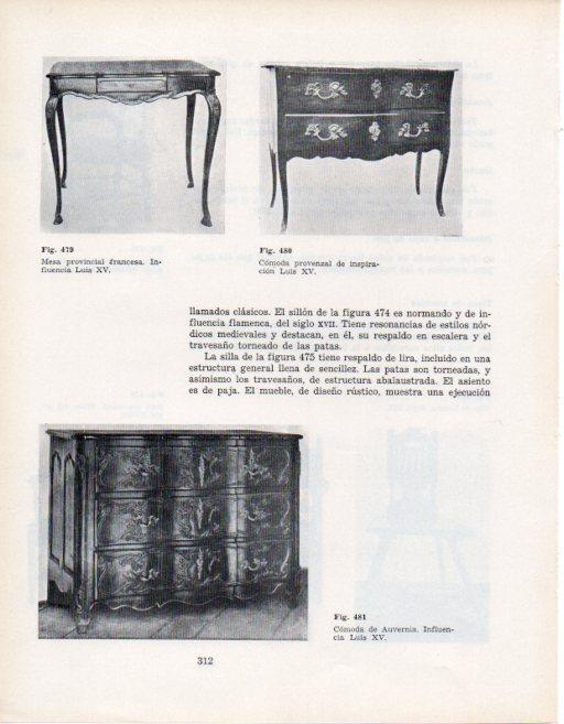 LAMINA V28435: Comoda de Auvernia inflluencia Luis XV