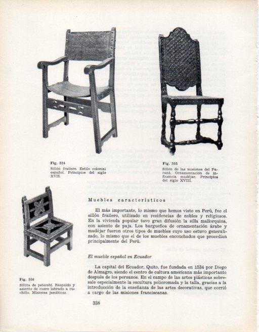LAMINA V28439: Sillon frailero estilo colonial español y Sillita de peteberi