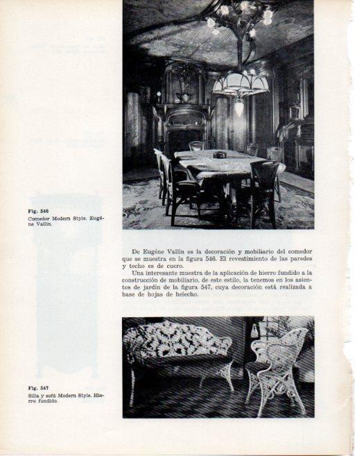 LAMINA V28445: Comedor Moder Style Eugene Vallin