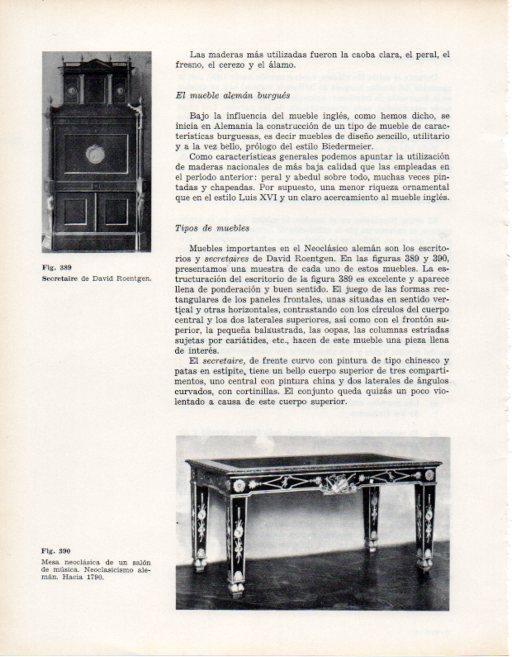 LAMINA V28413: Secretarie de D. Roentgen y mesa Neoclasica alemana 1790