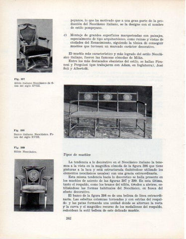 LAMINA V28415: Banco italiano neoclasico finales XVIII