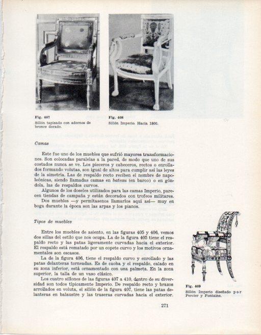 LAMINA V28419: Sillones Imperio y sillon Imperio diseño de Percier y Fontaine