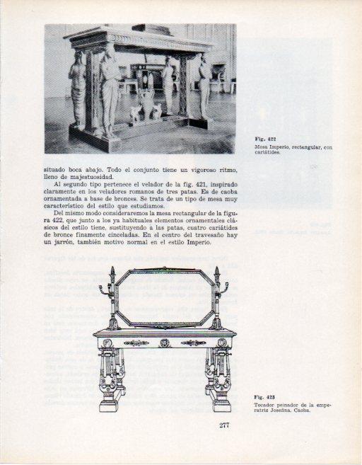 LAMINA V28422: Mesa Imperio con cariatides