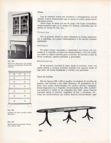 LAMINA V28424: Mesa inglesa extensible Sheraton 1790