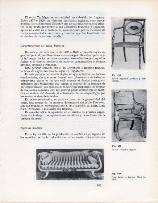 LAMINA V28426: Sillon y Sofa estilo Imperio ingles