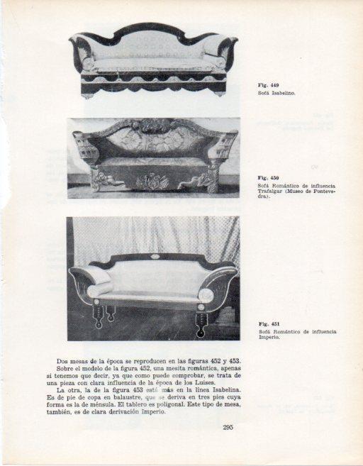 LAMINA V28429: Sofa Isabelino y Sofa Romantico influencia Imperio