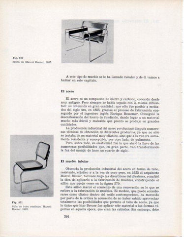 LAMINA V28450: Sillon y silla por Marcel Breuer 1925