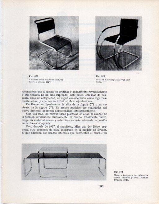 LAMINA V28451: Mesa y banqueta de Marcel Breuer 1927