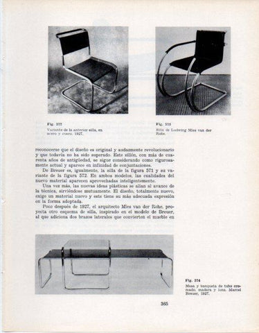 LAMINA V28451: Mesa y banqueta de Marcel Breuer 1927