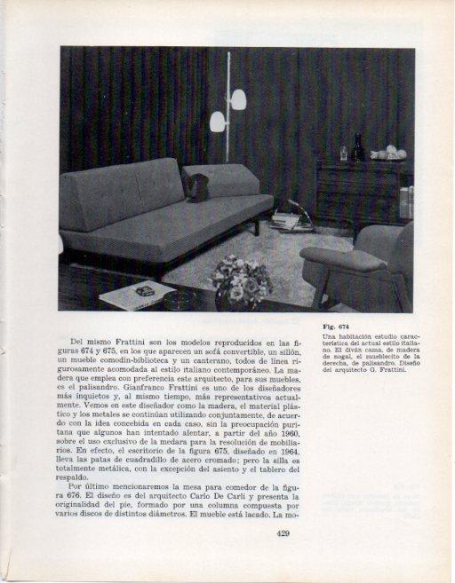 LAMINA V28480: Habitacion estudio diseño de G. Frattini
