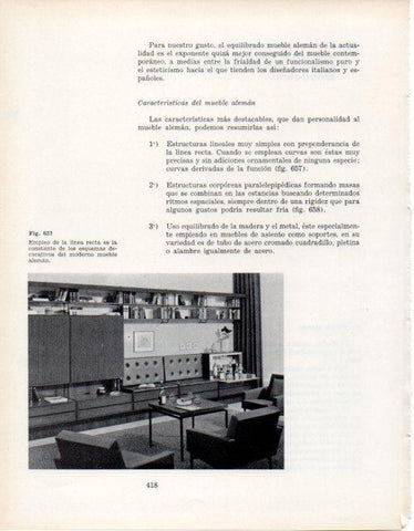 LAMINA V28474: Mueble aleman con diseño de lineas rectas