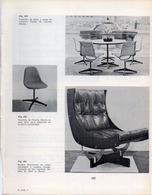 LAMINA V28482: Sillas diseño de Charles Eames