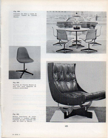 LAMINA V28482: Sillas diseño de Charles Eames