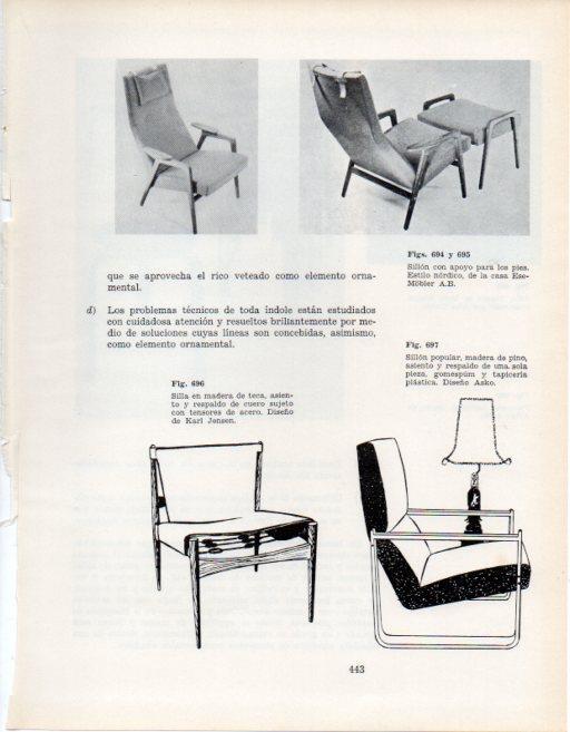 LAMINA V28486: Sillon con apoyo estido nordico de Esemobler A. A.