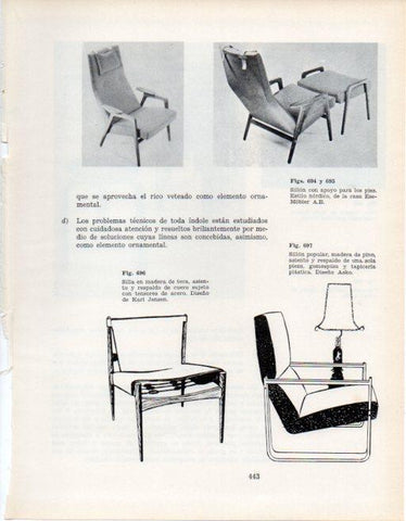 LAMINA V28486: Sillon con apoyo estido nordico de Esemobler A. A.