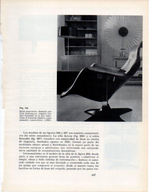 LAMINA V28488: Sillon basculante diseño de Yrjo Kukkapuro