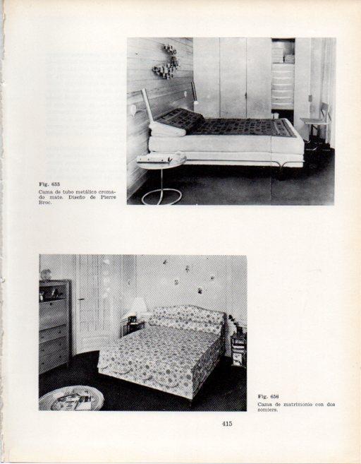 LAMINA V28473: Cama diseño de Pierre Broc