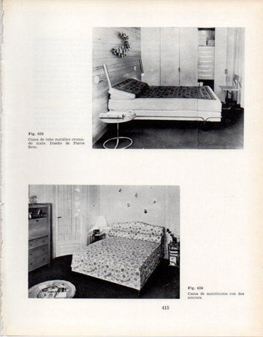 LAMINA V28473: Cama diseño de Pierre Broc