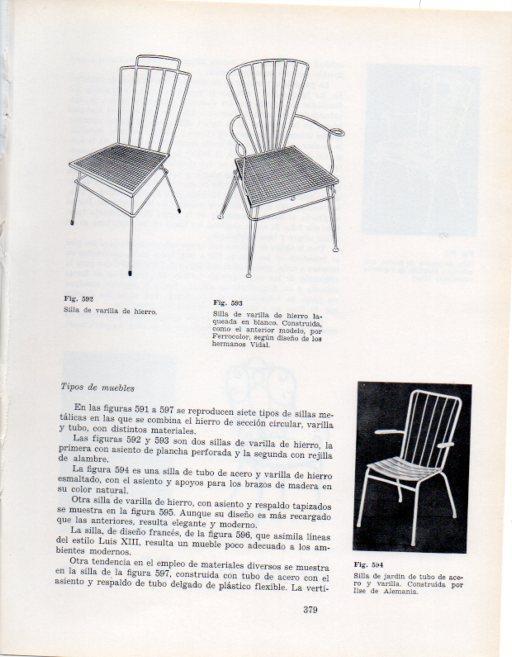 LAMINA V28457: Silla de varilla diseño de los hermanos Vidal