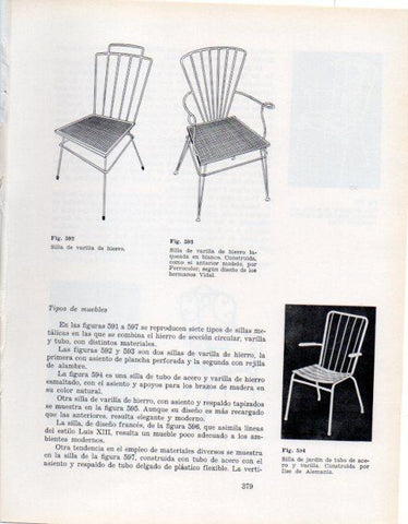 LAMINA V28457: Silla de varilla diseño de los hermanos Vidal