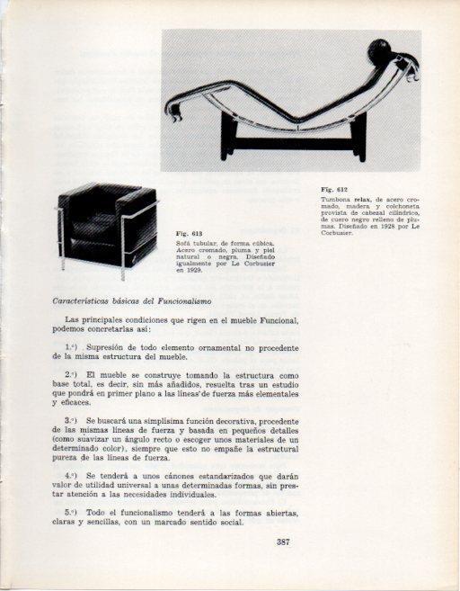 LAMINA V28460: Sofa y tumbona diseño de Le Corbusier 1929