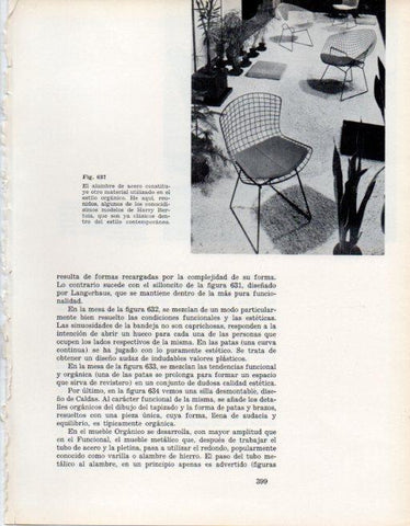 LAMINA V28466: Silla modelo de Harry Bertoia, estilo contemporaneo