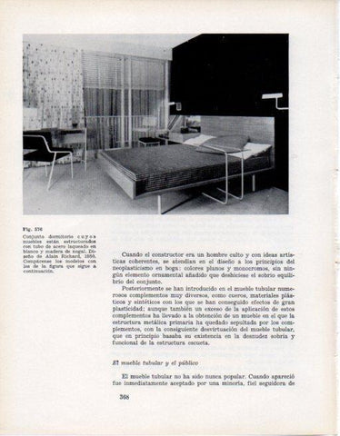 LAMINA V28452: Conjunto dormitorio diseño de Alain Richard 1950