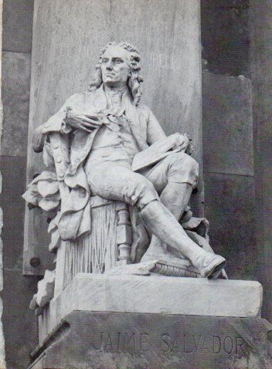 LAMINA V28042: Estatua a Jaume Salvador i Pedrol por Eduard B. Alentorn