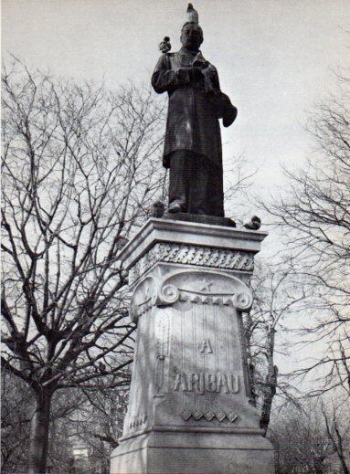 LAMINA V28045: Estatua a B. Carles Aribau i Farriols por M. Fluxa i Leal