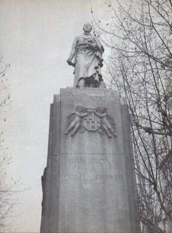 LAMINA V28046: Estatua a Joan Guell i Ferrer por Rossend Nobas, Barcelona